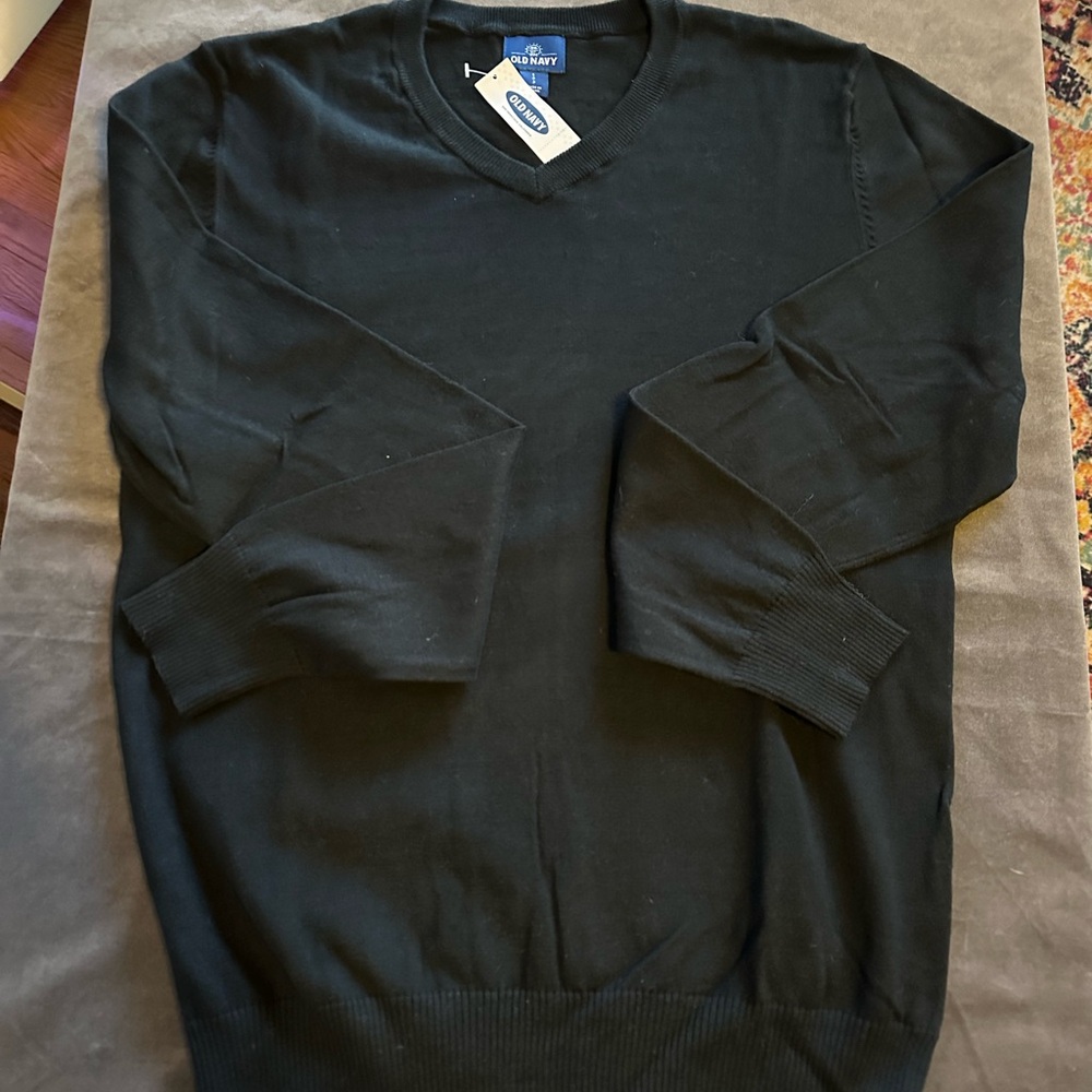 Black V-neck Sweater